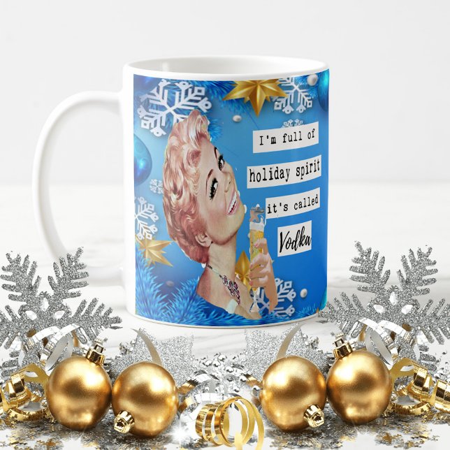 Funny Christmas Mug Best Friend "Holiday Spirit" Kaffemugg (Skapare uppladdad)