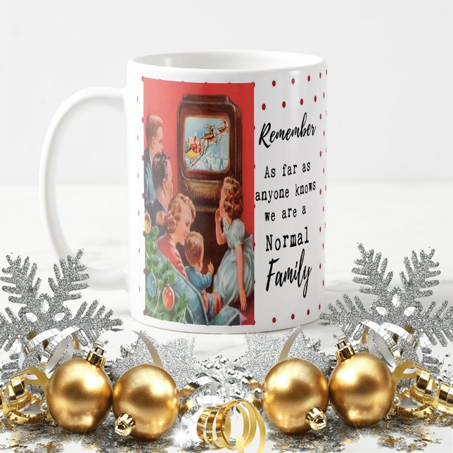 Funny Christmas Mug Best Friend "Normal Family" Kaffemugg (Skapare uppladdad)