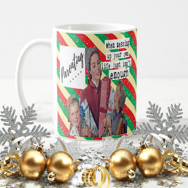 Funny Christmas Mug Best Friend "Parenting..." Kaffemugg (Skapare uppladdad)
