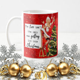 Funny Christmas Mug Best Friend "Tree Lit" Kaffemugg