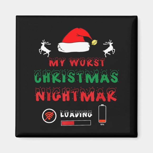 Funny Christmas My Worst For Gamers  Magnet (Framsidan)