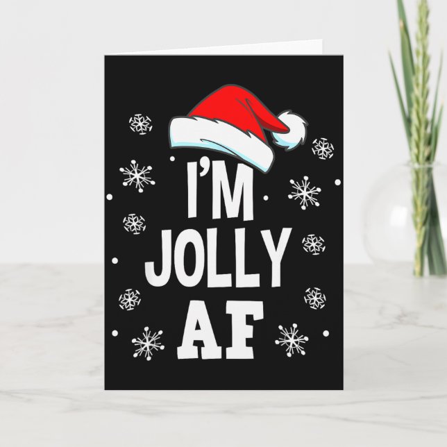 Funny Christmas Naughty Adults Pajama, Santa I'm J Kort (Framsida)