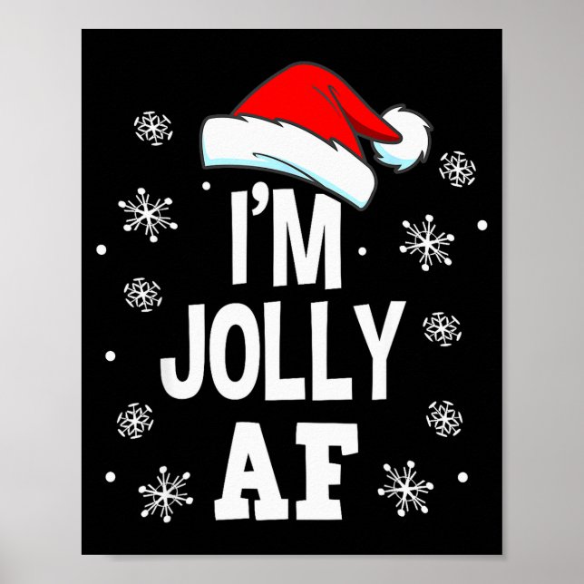 Funny Christmas Naughty Adults Pajama, Santa I'm J Poster (Framsidan)