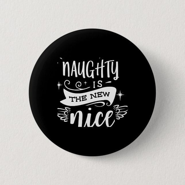 Funny Christmas Naughty Is The New Nice Monogram T Knapp (Framsida)