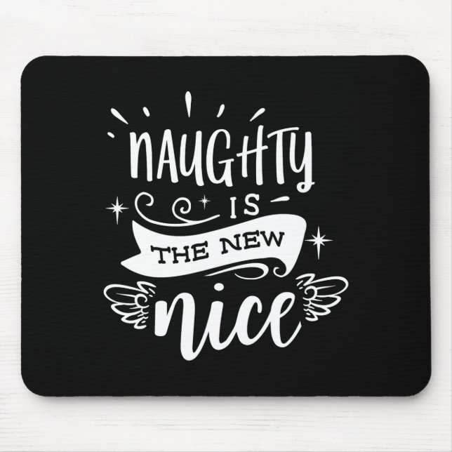 Funny Christmas Naughty Is The New Nice Monogram T Musmatta (Framsidan)
