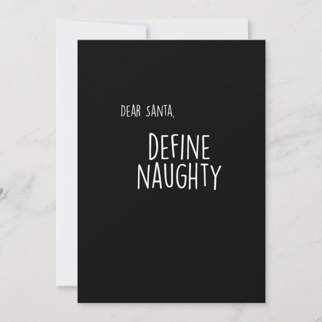 Funny Christmas Naughty Nice Santa Checklist Julkort (Framsida)