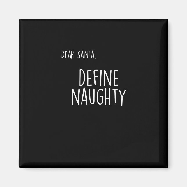 Funny Christmas Naughty Nice Santa Checklist  Magnet (Framsidan)