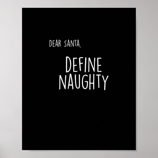 Funny Christmas Naughty Nice Santa Checklist  Poster (Framsidan)