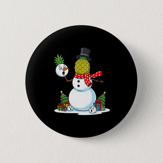 Funny Christmas Ne Snowman Xmas Mens Womens Kids  Knapp (Framsida)