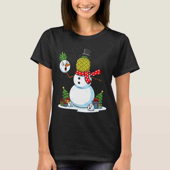 Funny Christmas Ne Snowman Xmas Mens Womens Kids  T Shirt (Framsida)