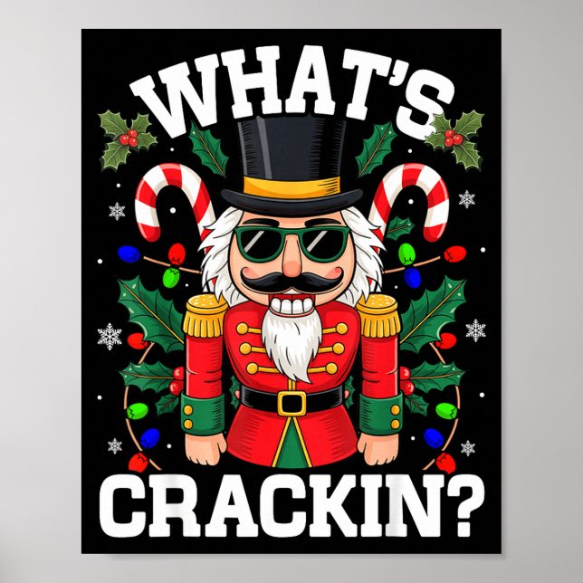 Funny Christmas Nutcracker Men Kids N Boys Whats C Poster (Framsidan)