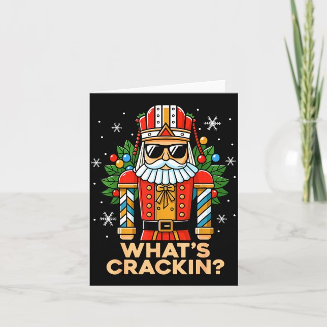 Funny Christmas Nutcracker Men Kids Teen Boys What Kort (Framsida)