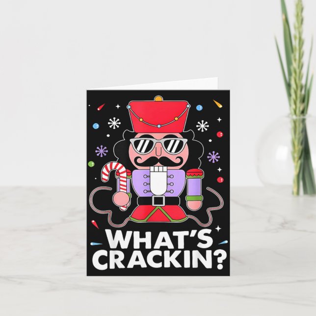 Funny Christmas Nutcracker Men Kids Teen Boys What Kort (Framsida)