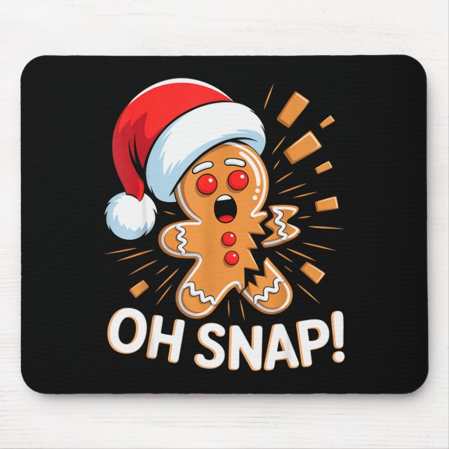 Funny Christmas Oh Snap Gingerbread Man Cookie X M Musmatta (Framsidan)