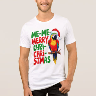FUNNY CHRISTMAS PARROT T SHIRT
