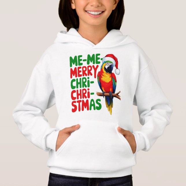 FUNNY CHRISTMAS PARROT T SHIRT (Framsida)