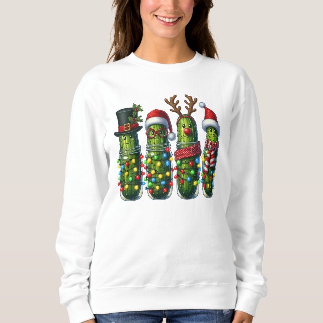 Funny Christmas Pickle  T Shirt (Framsida)