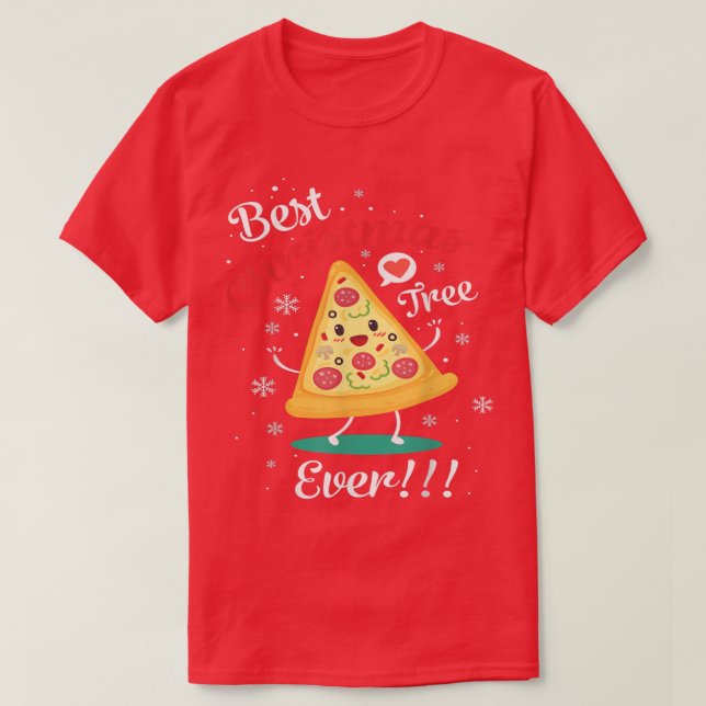 Funny Christmas Pizza Family Matching Pajamas Pizz T Shirt (Design framsida)