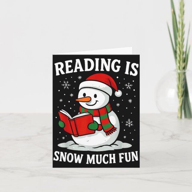 Funny Christmas Reading Is Snow Much Snowman Book  Kort (Framsida)