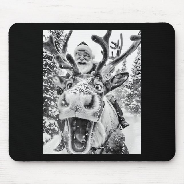 Funny Christmas Reindeer Selfie Santa Claus Xmas S Musmatta (Framsidan)