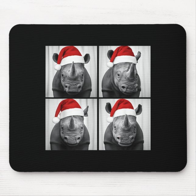 Funny Christmas Rhinoceros Santa Photo Booth Safar Musmatta (Framsidan)