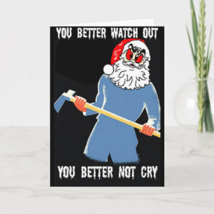FUNNY CHRISTMAS SANTA CARD HELGKORT