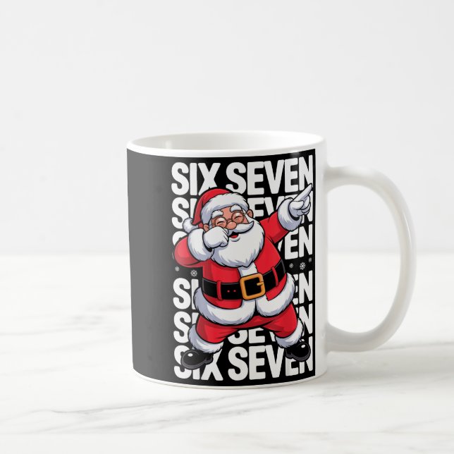 Funny Christmas Santa Dabbing Xmas Dab Six Seven 6 Kaffemugg (Höger)