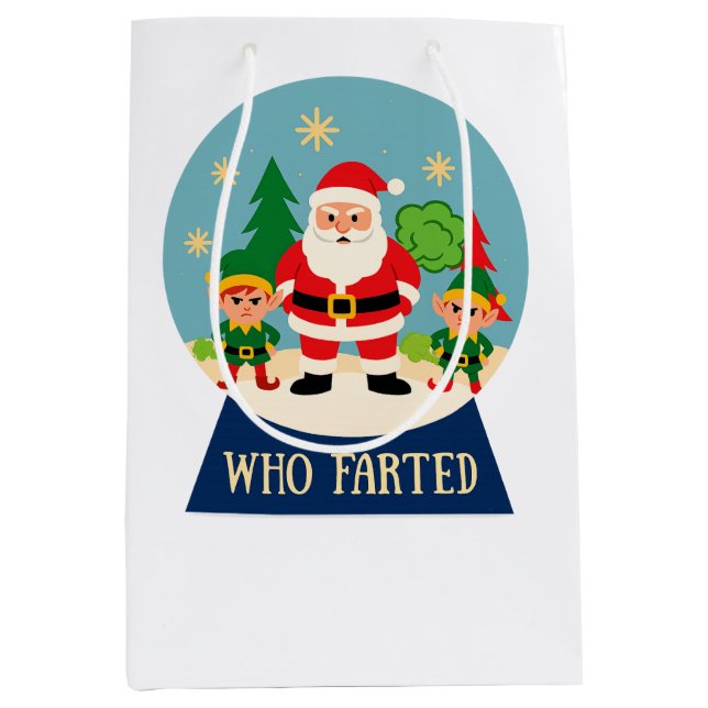 Funny Christmas Santa & Elves "Who Farted" (Framsidan)
