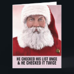 FUNNY CHRISTMAS SANTA GREETING CARD TACK KORT<br><div class="desc">NORMALLIST SANTA-KORT. INSIDLÄSNINGAR: DITT BUTT I FEL! GOD JUL,  ANYWAY!</div>