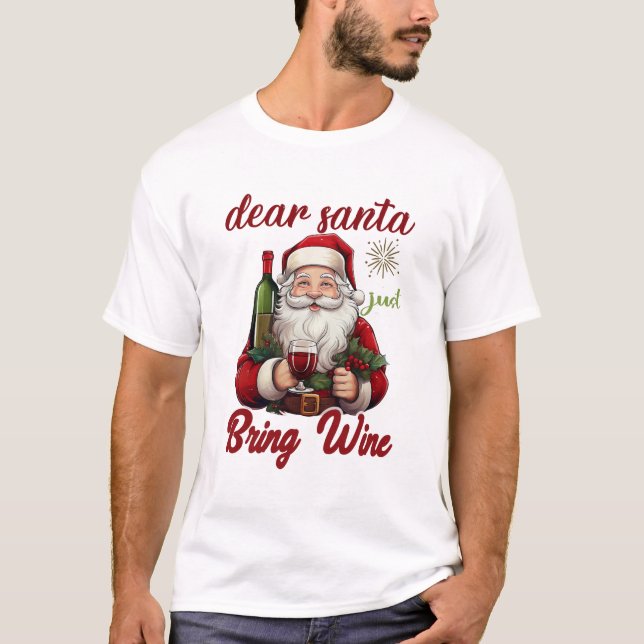 Funny Christmas | Santa & Holiday Drinking Humor T Shirt (Framsida)