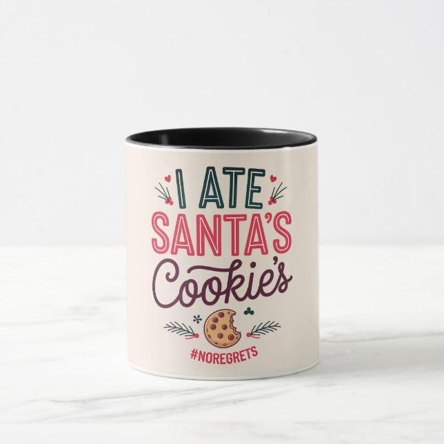 Funny Christmas Santa's Cookie Coffee Mug Mugg (Center)