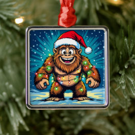 Funny Christmas Sasquatch  Bigfoots Julgransprydnad Metall