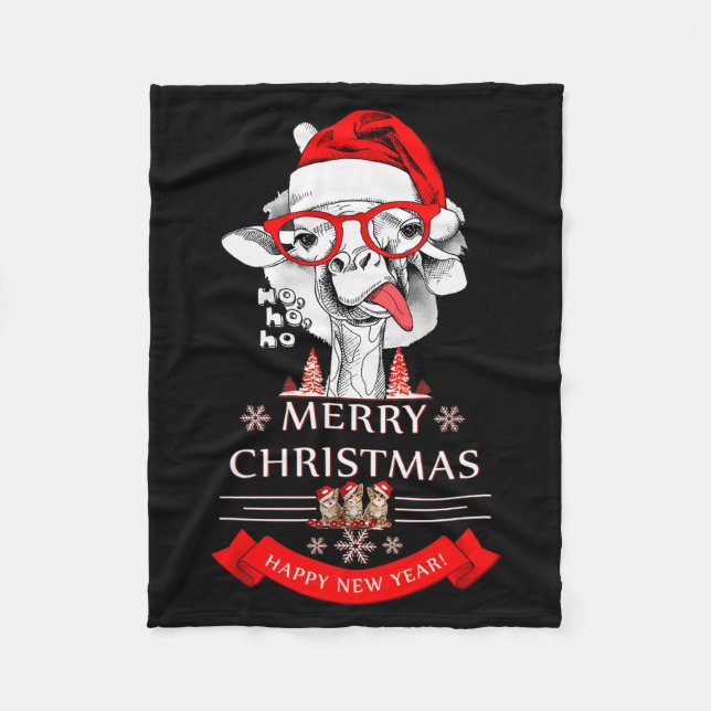 Funny Christmas Shirt Christmas Ho-ho-ho  Fleecefilt (Framsidan)