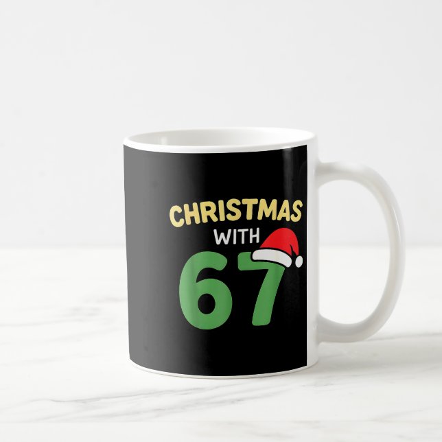 Funny Christmas Shirts With 67 Meme Trendy Joke Ge Kaffemugg (Höger)