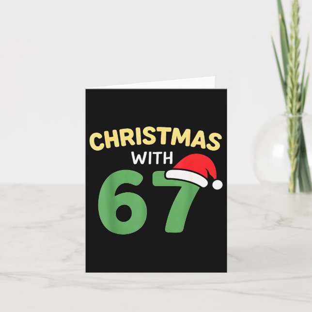 Funny Christmas Shirts With 67 Meme Trendy Joke Ge Kort (Framsida)