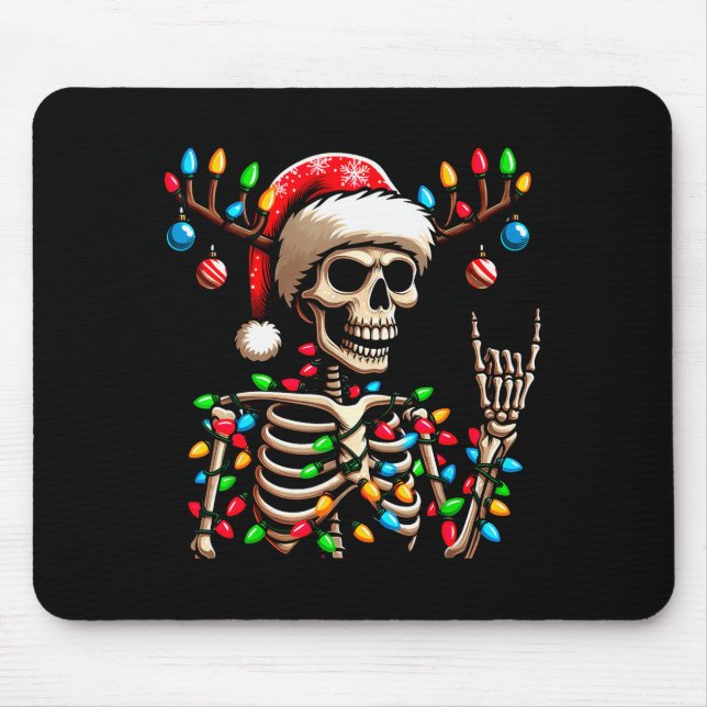 Funny Christmas Skeleton Santa Hat Xmas Vibes For  Musmatta (Framsidan)
