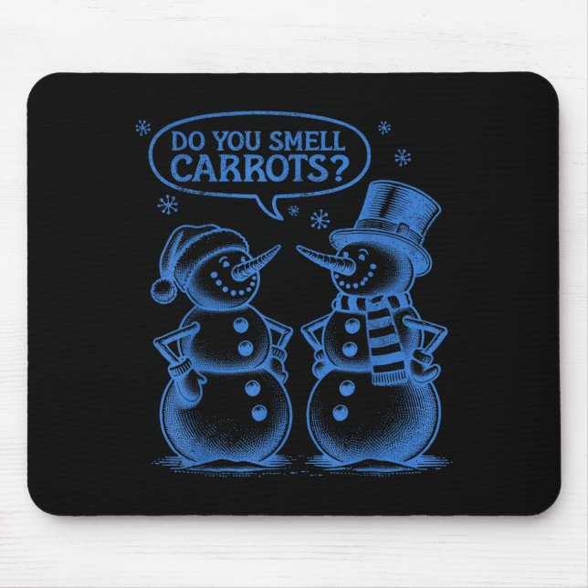 Funny Christmas Snowman Do You Smell Carrots  Musmatta (Framsidan)