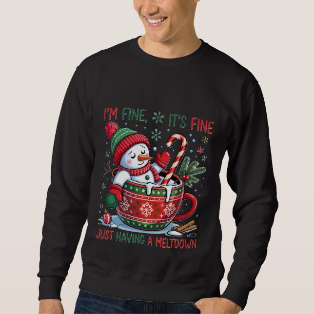 Funny Christmas Snowman Sweatshirt (Framsida)