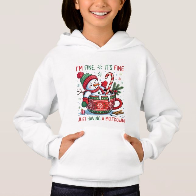 Funny Christmas Snowman Sweatshirt T Shirt (Framsida)