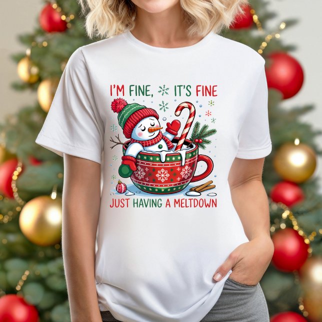 Funny Christmas Snowman T-shirt (Customize this cute Funny Christmas Snowman shirt. )