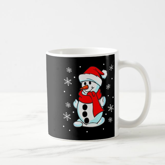 Funny Christmas Snowman Tee Cute Santa Men Women K Kaffemugg (Höger)