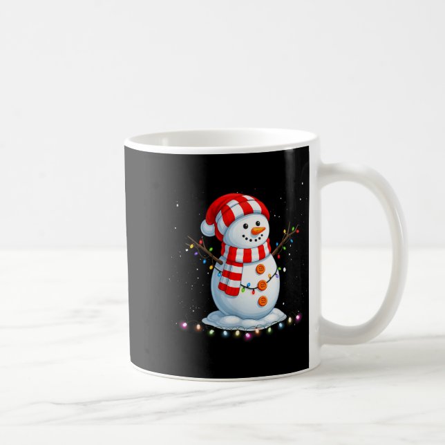Funny Christmas Snowman Tee Cute Santa Men Women K Kaffemugg (Höger)