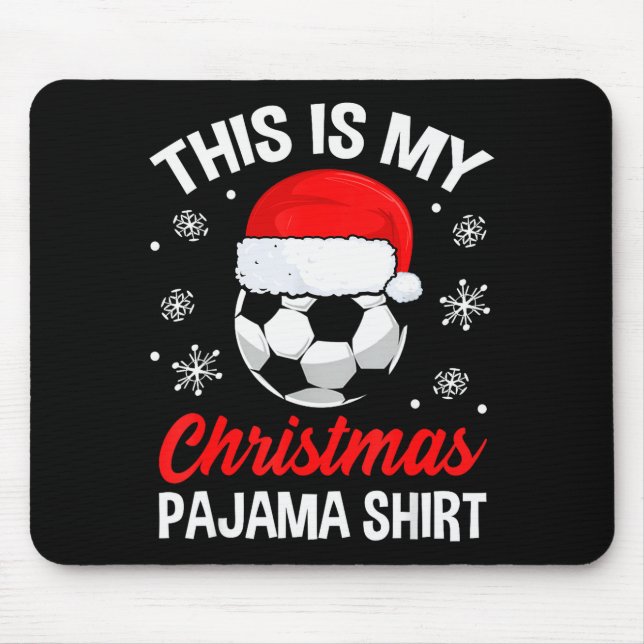 Funny Christmas Soccer Ball Pajama Pj Outfit Men W Musmatta (Framsidan)