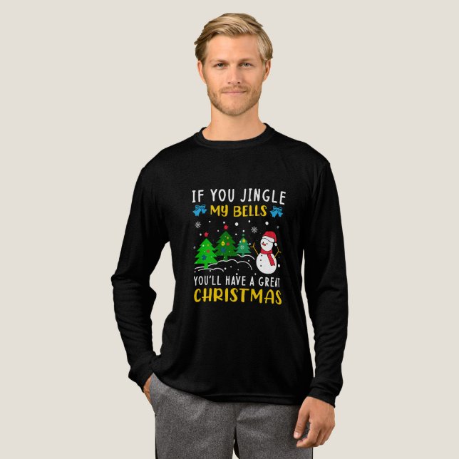 Funny Christmas T-Shirt – Cheeky ‘Jingle My Bells’ (Hel framsida)