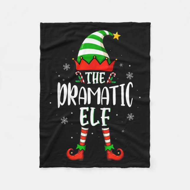 Funny Christmas The Dramatic Elf Family Matching X Fleecefilt (Framsidan)