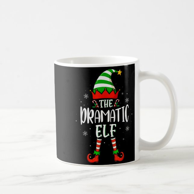 Funny Christmas The Dramatic Elf Family Matching X Kaffemugg (Höger)