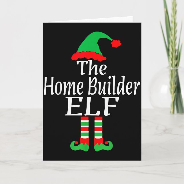 Funny Christmas The Home Builder Elf Developer Arc Kort (Framsida)