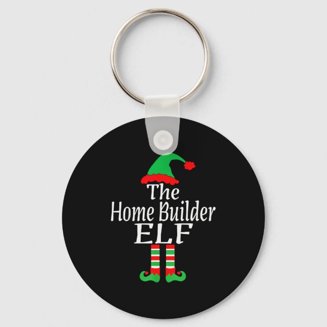 Funny Christmas The Home Builder Elf Developer Arc Nyckelring (Framsida)