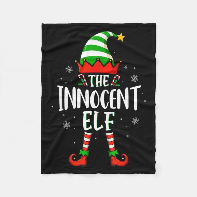 Funny Christmas The Innocent Elf Family Matching X Fleecefilt (Framsidan)