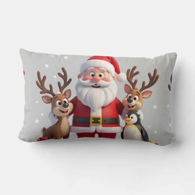 Funny Christmas Throw Pillow Lumbarkudde (Baksida)